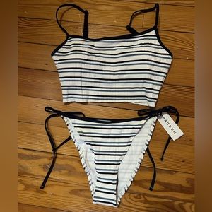 PACSUN Blue and White Striped Swimsuit - BRAND NEW